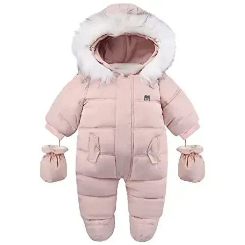 Tumaron Baby Girl Winter Snowsuit Toddler Jacket Clothes For Boy Infant Jumpsuit Hoodied - 1