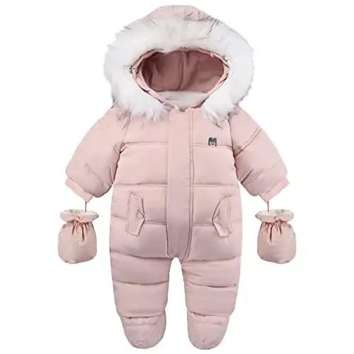 Tumaron Baby Girl Winter Snowsuit Toddler Jacket Clothes For Boy Infant Jumpsuit Hoodied - 1