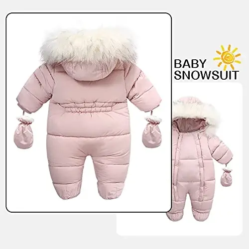Tumaron Baby Girl Winter Snowsuit Toddler Jacket Clothes For Boy Infant Jumpsuit Hoodied - 2