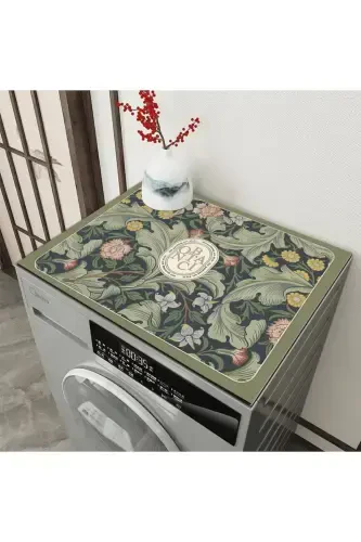 Tumble Dryer Cover Protective Mat Waterproof Non-Slip Washable-PATTERN - 1