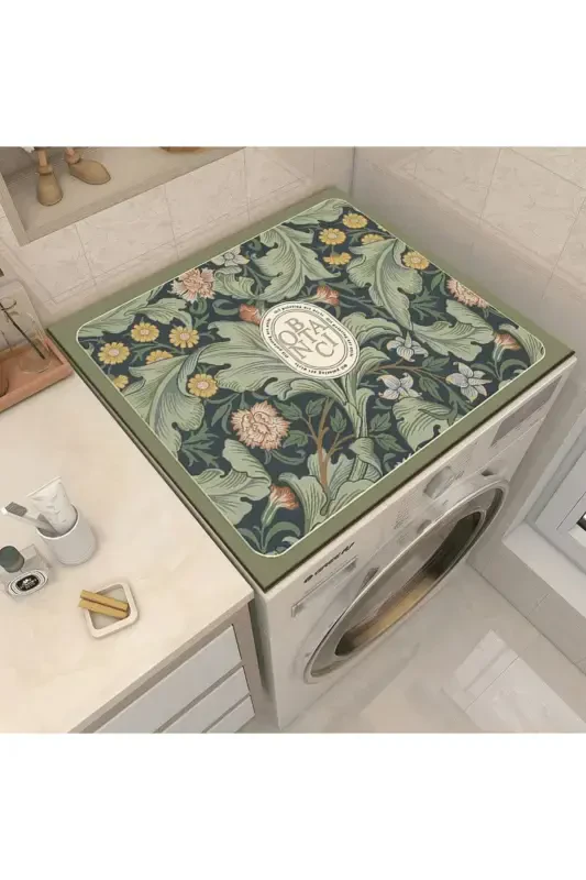 Tumble Dryer Cover Protective Mat Waterproof Non-Slip Washable-PATTERN - 2