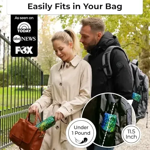 TUMELLA Strongest Windproof Travel Umbrella (Compact, Superior & Beautiful), Small Strong but Light Portable and Automatic Folding Rain Umbrella, Durable Premium Grip, Fits Car & Backpack - 2