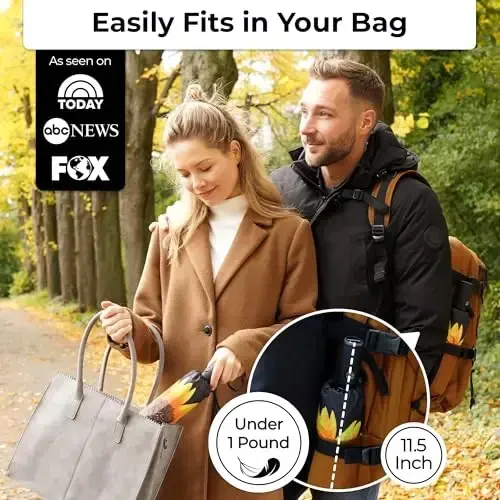 TUMELLA Strongest Windproof Travel Umbrella (Compact, Superior & Beautiful), Small Strong but Light Portable and Automatic Folding Rain Umbrella, Durable Premium Grip, Fits Car & Backpack - TUMELLA (1)