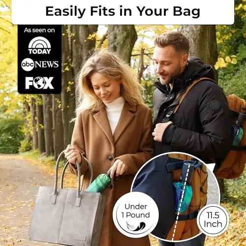 TUMELLA Strongest Windproof Travel Umbrella (Compact, Superior & Beautiful), Small Strong but Light Portable and Automatic Folding Rain Umbrella, Durable Premium Grip, Fits Car & Backpack - TUMELLA