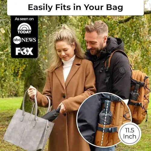 TUMELLA Strongest Windproof Travel Umbrella (Compact, 100MPH Wind-Tested), Light, Portable, One-Handed Use, Automatic Folding Rain Umbrella, Durable, Premium Grip, Fits Car & Backpack - TUMELLA (1)