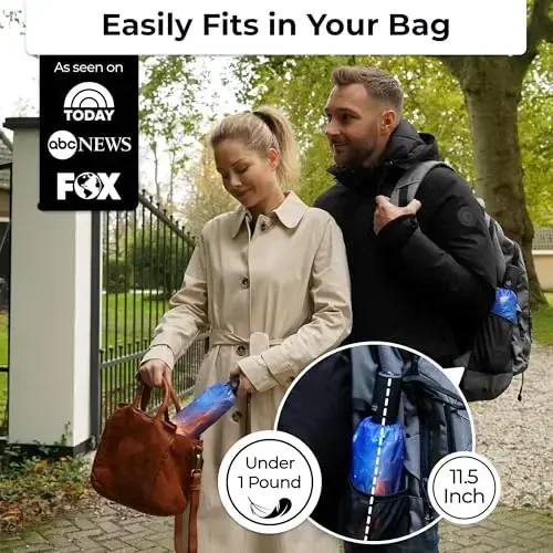 TUMELLA Strongest Windproof Travel Umbrella (Compact, Superior & Beautiful), Small Strong but Light Portable and Automatic Folding Rain Umbrella, Durable Premium Grip, Fits Car & Backpack - 2