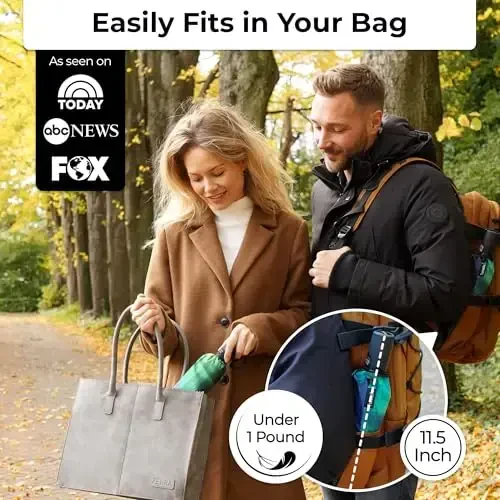 TUMELLA Strongest Windproof Travel Umbrella (Compact, Superior & Beautiful), Small Strong but Light Portable and Automatic Folding Rain Umbrella, Durable Premium Grip, Fits Car & Backpack - TUMELLA