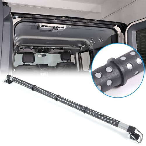 Tumukiw Car Clothes Hanger Bar Compatible with Ineos Grenadier 2020-2024, Heavy Duty Hanger Storage Suit Rod with Steel Expandable Rods, Strong Metal and Rubber Grips and Rings - 2