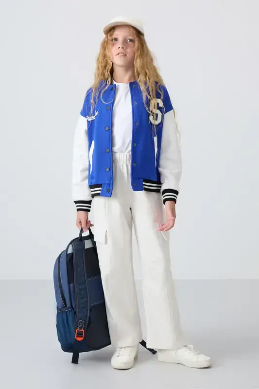 Tungi Movi Paxta Fleece Yumshoq To'qimalı Standart O'lchamli Kashtali Qizlar Svitshorti - 75163 - TOMMY LIFE