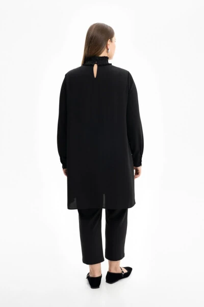 Tunic with Stand-up Collar - 3