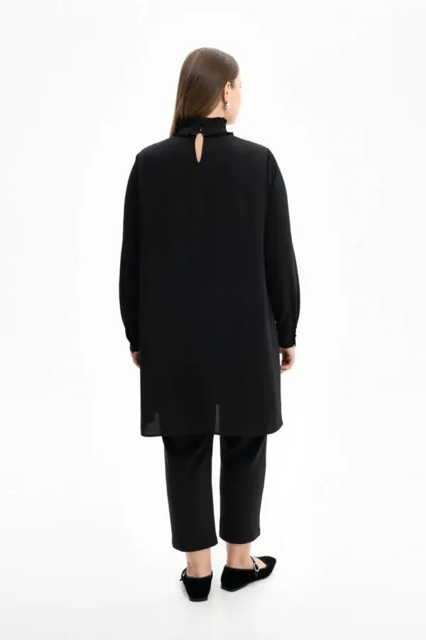 Tunic with Stand-up Collar - 3