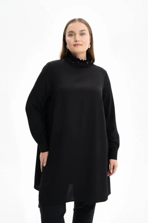 Tunic with Stand-up Collar - 5
