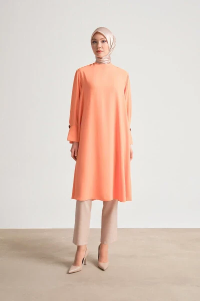 Tunic with Wide Cuffs 24y4000 Mandarin - 3