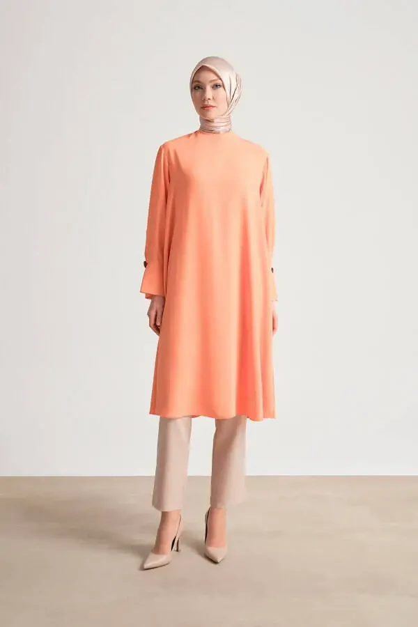 Tunic with Wide Cuffs 24y4000 Mandarin - 3