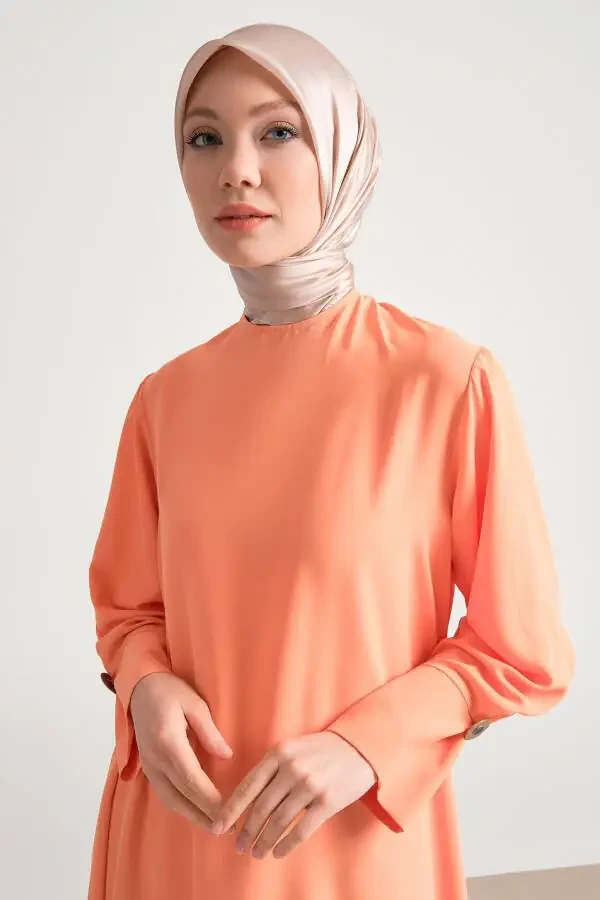 Tunic with Wide Cuffs 24y4000 Mandarin - 4