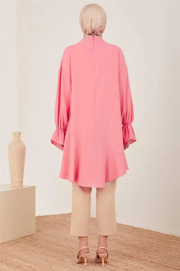 Туника с рюшами по краю юбки - 4