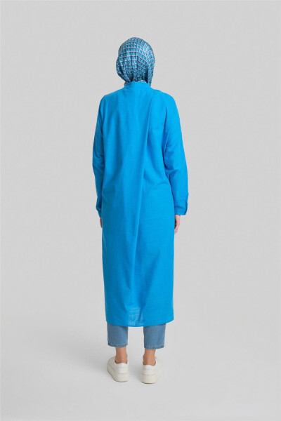 Армине Брошлу Туник Элбисе 24Y4107 Мави - 7