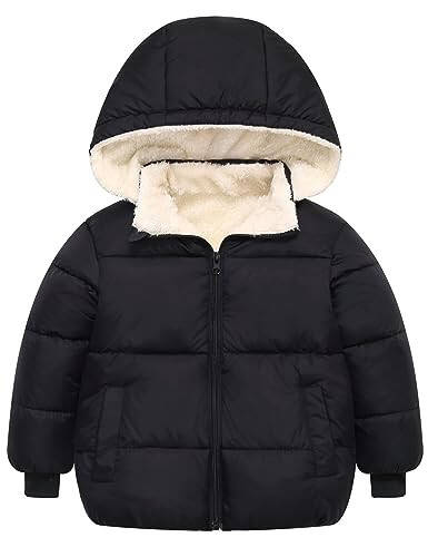 TUONROAD 1-6T Baby Girl Boy Winter Fleece Coats Toddler Warm Puffer Jackets Kids Down Alternative Outerwear - 1