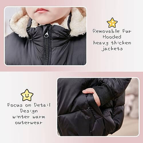 TUONROAD 1-6T Baby Girl Boy Winter Fleece Coats Toddler Warm Puffer Jackets Kids Down Alternative Outerwear - 5