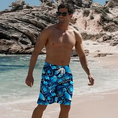 TUONROAD Mens Swim Trunks with Compression Liner 2 in 1 Board Shorts 9 Inch Quick Dry Swimming Trunks with Pockets - 4