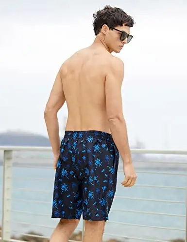 TUONROAD Mens Swim Trunks with Compression Liner 2 in 1 Board Shorts 9 Inch Quick Dry Swimming Trunks with Pockets - 4