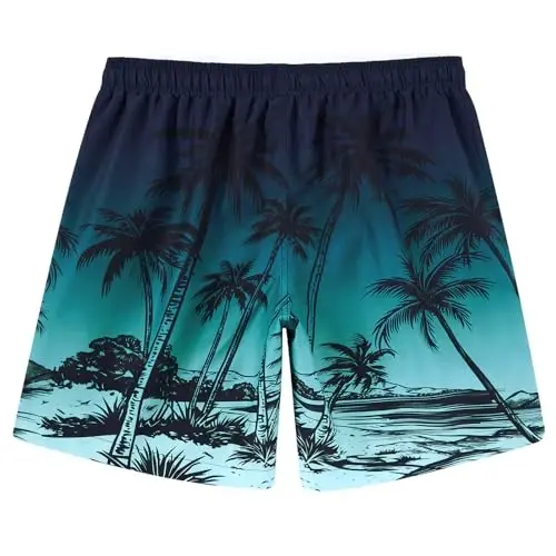 TUONROAD Mens Swim Trunks with Compression Liner 2 in 1 Board Shorts 9 Inch Quick Dry Swimming Trunks with Pockets - 3