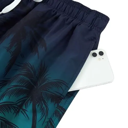 TUONROAD Mens Swim Trunks with Compression Liner 2 in 1 Board Shorts 9 Inch Quick Dry Swimming Trunks with Pockets - 5