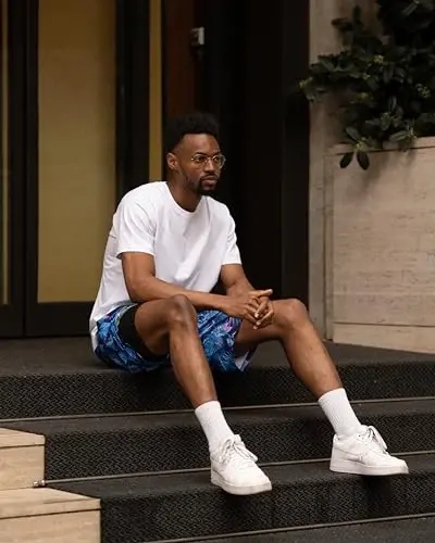 TUONROAD Mens Swim Trunks with Compression Liner 2 in 1 Board Shorts 9 Inch Quick Dry Swimming Trunks with Pockets - 5