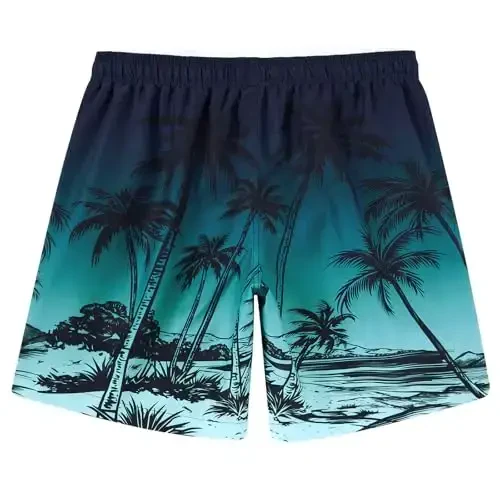 TUONROAD Mens Swim Trunks with Compression Liner 2 in 1 Board Shorts 9 Inch Quick Dry Swimming Trunks with Pockets - 3