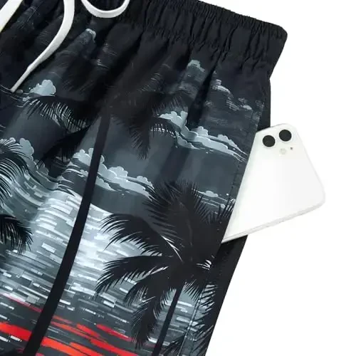 TUONROAD Мужские плавки с компрессионной подкладкой 2 в 1 Board Shorts 9 Inch Quick Dry Swimming Trunks with Pockets - 5