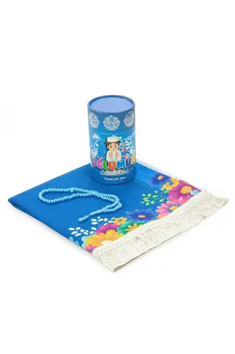 Turkish Prayer Rug - My Son's Prayer Rug with Piggy Bank - Rosary Gift-Blue - IHVAN ONLINE (1)
