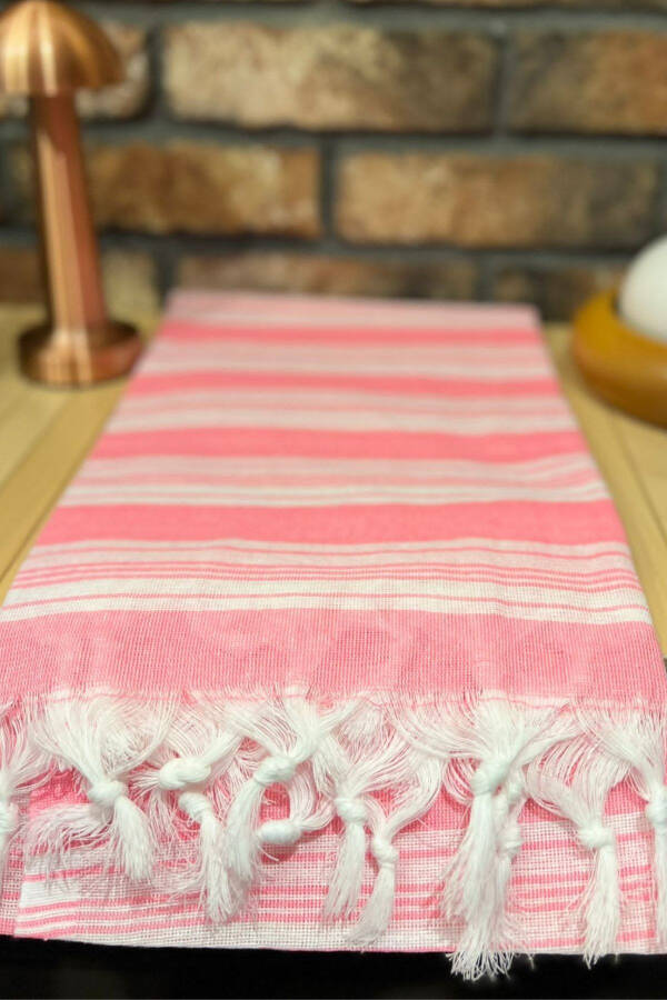 Turkish Towel 100x170cm Cotton Beach & Bath Towel - Pink - 2