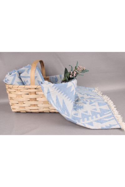 Turkish Towel Light Blue 100x190 Cm Cotton Towel Lounger Towel Sauna Towel - 4