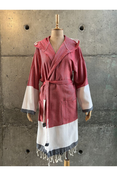 Turkish Towel Peshtemal Bathrobe - BENER CONCEPT