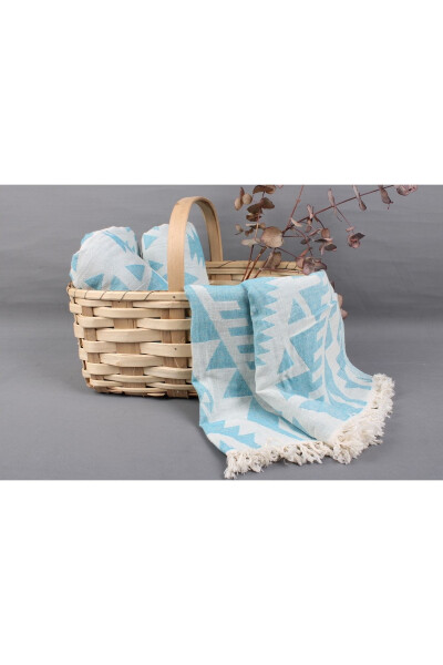 Turkish Towel Petrol Blue Organic Turkish Towel 100x190 Cm Cotton Turkish Towel Wedding Turkish Towel - 4