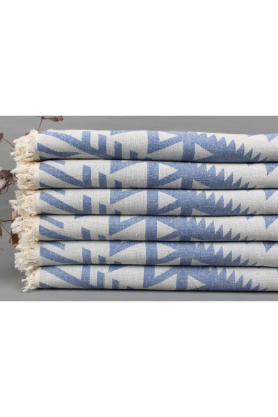 Turkish Towel Saks Blue Bath Towel 100x190 Cm Cotton Turkish Towel Bath Towel - 2