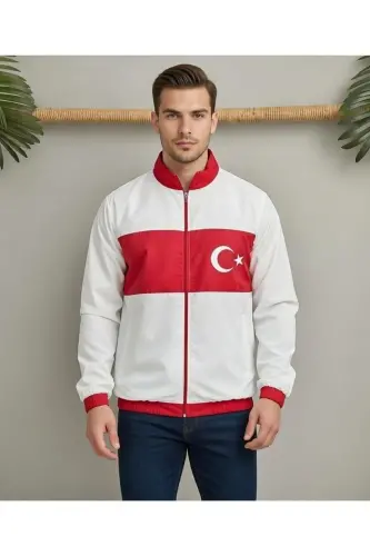 Turkiya Milli Jamoasi Unisex Parashyut Mato Oversize Raqamli Bosilgan Qora Shamollik Yomg'irlik - 1