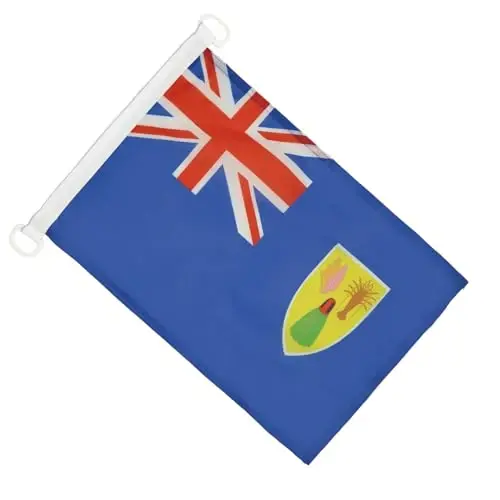 Turks and Caicos Islands NAUTICAL Flag 18'' x 12'' - Turks and Caicos Islander flags 30 x 45 cm. - Banner 12x18 in for boat - AZ FLAG - 2