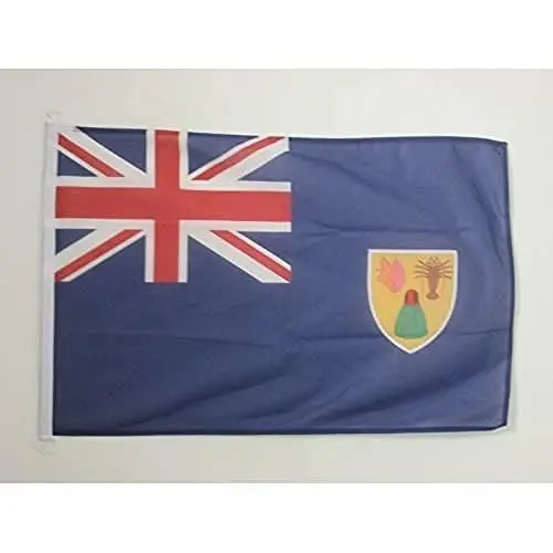 Turks and Caicos Islands NAUTICAL Flag 18'' x 12'' - Turks and Caicos Islander flags 30 x 45 cm. - Banner 12x18 in for boat - AZ FLAG 