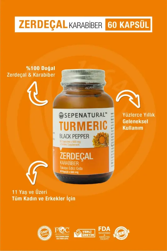 Turmeric Black Pepper 60 Capsules 880 mg Curcumin - 4