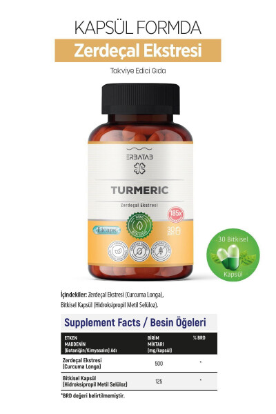 Turmeric Curcumin Extract 30 Capsules Licaps® - 6