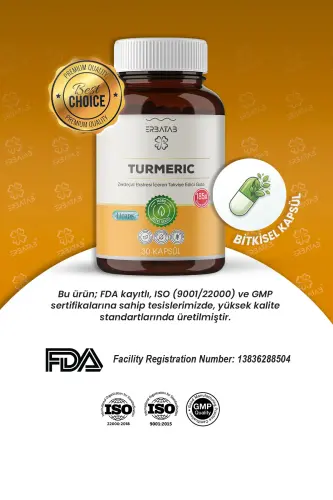 Turmeric Curcumin Extract 30 Capsules Licaps® - 6