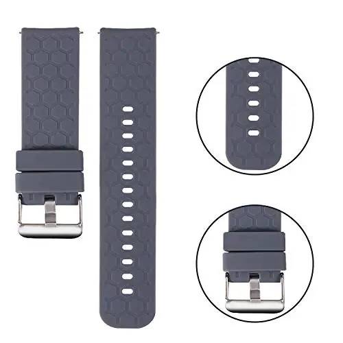 18mm 20mm 22mm Width Silicone Quick Release Wristband Replacement Sports Straps Bracelet Watch Band Women Men Strap with Quick Release Pins for Smartwatch - 3