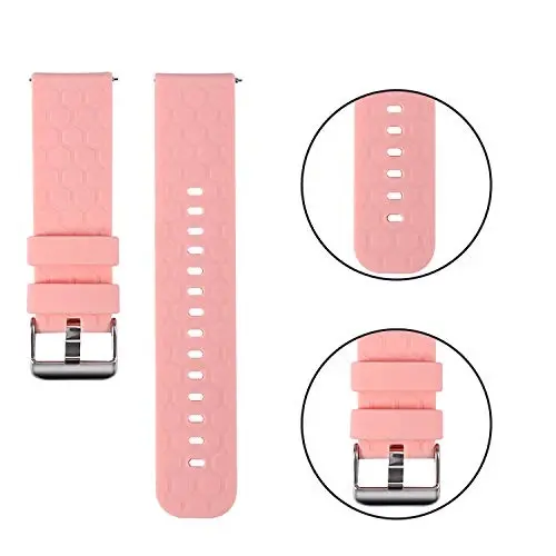 18mm 20mm 22mm Width Silicone Quick Release Wristband Replacement Sports Straps Bracelet Watch Band Women Men Strap with Quick Release Pins for Smartwatch - 3
