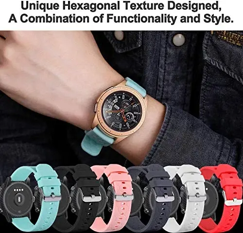 Turnwin 18mm 20mm 22mm Width Silicone Quick Release Wristband Replacement Sports Straps Bracelet Watch Band Women Men Strap with Quick Release Pins for Smartwatch - Modazone (1)