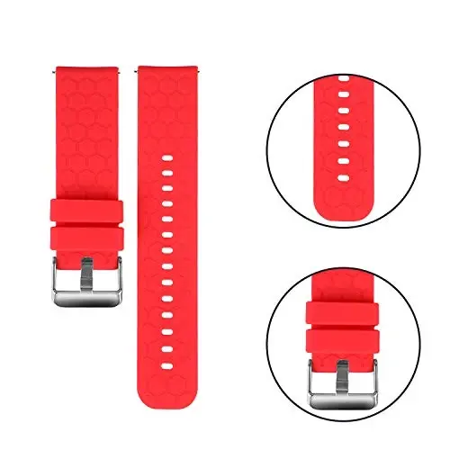 Turnwin 18mm 20mm 22mm Width Silicone Quick Release Wristband Replacement Sports Straps Bracelet Watch Band Women Men Strap with Quick Release Pins for Smartwatch - 3