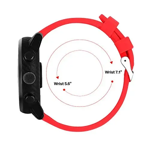 Turnwin 18mm 20mm 22mm Width Silicone Quick Release Wristband Replacement Sports Straps Bracelet Watch Band Women Men Strap with Quick Release Pins for Smartwatch - 18MM (1)