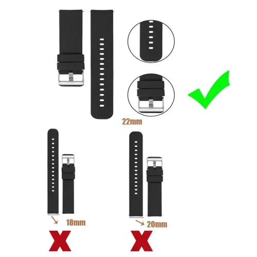 Turnwin 18mm 20mm 22mm Width Silicone Quick Release Wristband Replacement Sports Straps Bracelet Watch Band Women Men Strap with Quick Release Pins for Smartwatch - 4