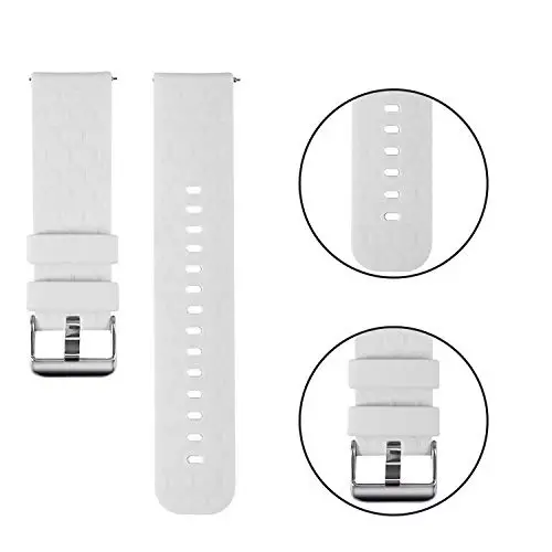 Turnwin 18mm 20mm 22mm Width Silicone Quick Release Wristband Replacement Sports Straps Bracelet Watch Band Women Men Strap with Quick Release Pins for Smartwatch - 3