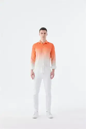 Turquoise Comfort Fit Button-Down Collar Easy Iron Shirt - JAKAMEN (1)